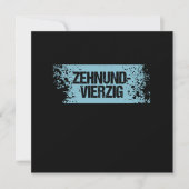 Zehnundvierzig 50 Jahre Geschenk Einladung (Vorderseite)