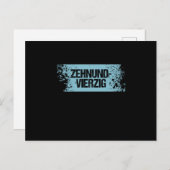 Zehnundvierzig 50 Jahre Geschenk Postkarte (Vorne/Hinten)