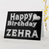Zehra Happy Birthday Geburtstag Karte Aufsteller (Gelbe Blume)