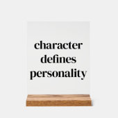 Zeichen Akryllisches Zeichen Acrylschild (Vorderseite)