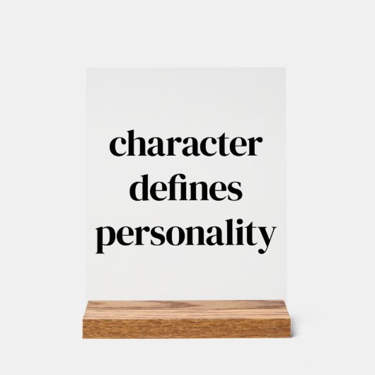 Zeichen Akryllisches Zeichen Acrylschild (Vorderseite)