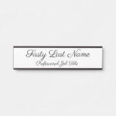 Zeichen an der Tür signieren Elegant Einfaches Mod Türschild (Vorderseite )