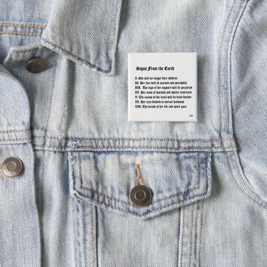 Zeichen aus der Erde Button (Beispiel)
