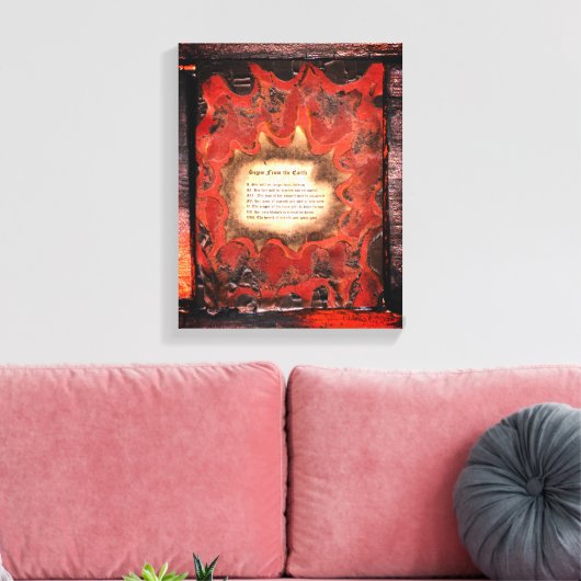 Zeichen aus der Erde Leinwanddruck (Insitu (Wohnzimmer))