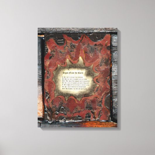 Zeichen aus der Erde Leinwanddruck (Vorderseite)