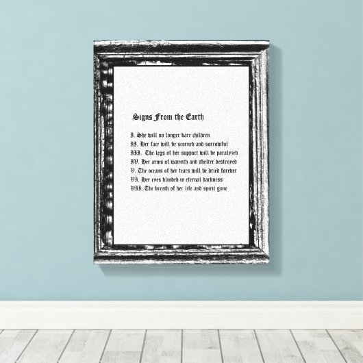 Zeichen aus der Erde Leinwanddruck (Insitu (Holzboden))