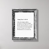 Zeichen aus der Erde Leinwanddruck (Vorderseite)