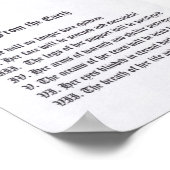 Zeichen aus der Erde Poster (Ecke)