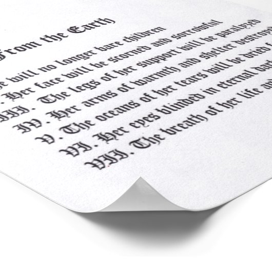 Zeichen aus der Erde Poster (Ecke)