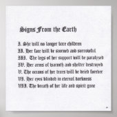 Zeichen aus der Erde Poster (Vorne)