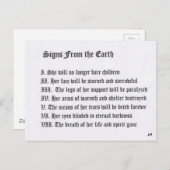 Zeichen aus der Erde Postkarte (Vorne/Hinten)