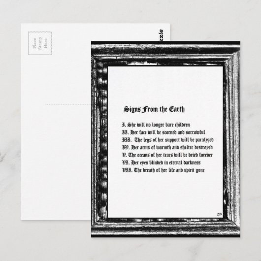 Zeichen aus der Erde Postkarte (Vorne/Hinten)