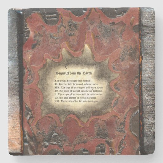 Zeichen aus der Erde Steinuntersetzer (Vorderseite)