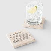 Zeichen aus der Erde Steinuntersetzer (Seitenansicht)