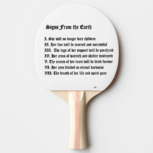 Zeichen aus der Erde Tischtennis Schläger