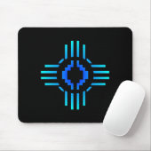 Zeichen-Blau Zias Sun Mousepad (Mit Mouse)