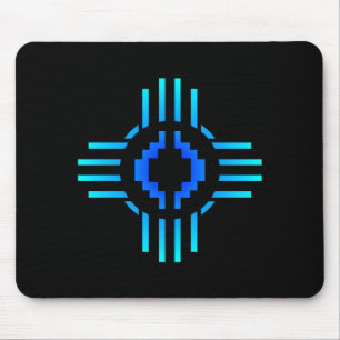 Zeichen-Blau Zias Sun Mousepad