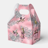 Zeichen der Alice im Wunderland auf Rosa und Silbe Geschenkschachtel (Rückseite)