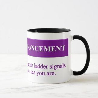Zeichen der Angestellt-Förderung Tasse
