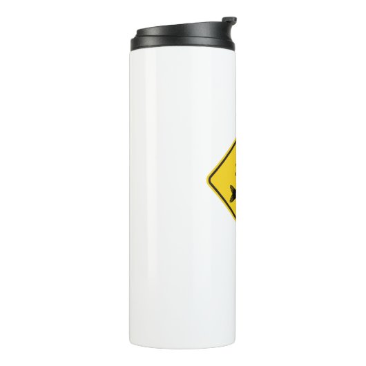 Zeichen der Fangzone Thermosbecher (Nach links gedreht)