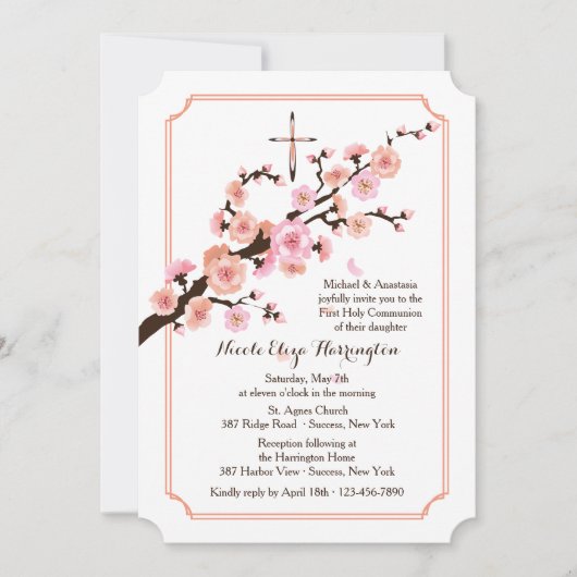 Zeichen der Frühlingseinladung Einladung (Vorderseite)