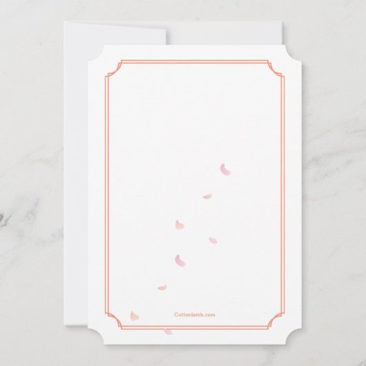 Zeichen der Frühlingseinladung Einladung (Rückseite)