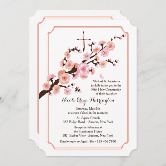 Zeichen der Frühlingseinladung Einladung (Vorne/Hinten)