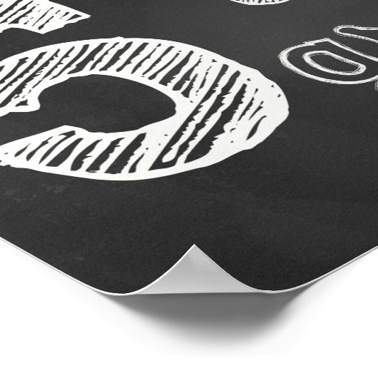 Zeichen der fünften Klasse - Chalkboard Poster (Ecke)