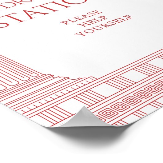 Zeichen der Göddess-Party-Hydration-Station Poster (Ecke)