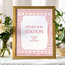 Zeichen der Göddess-Party-Hydration-Station Poster