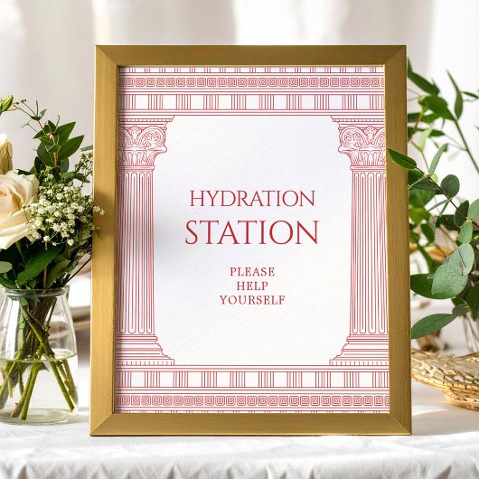 Zeichen der Göddess-Party-Hydration-Station Poster