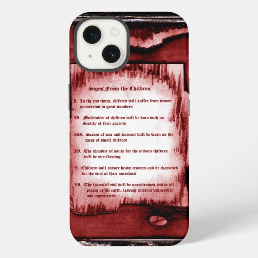 Zeichen der Kinder iPhone Hülle (Rückseite)