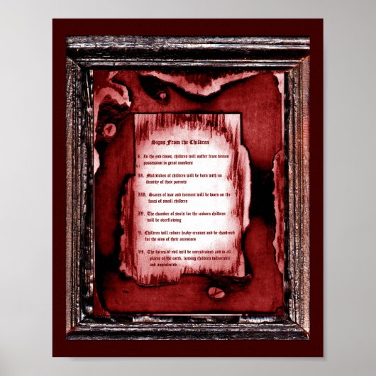 Zeichen der Kinder Poster (Vorne)