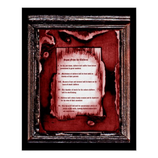 Zeichen der Kinder Poster (Vorderseite)