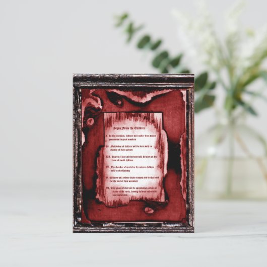 Zeichen der Kinder Postkarte (Stehend Vorderseite)