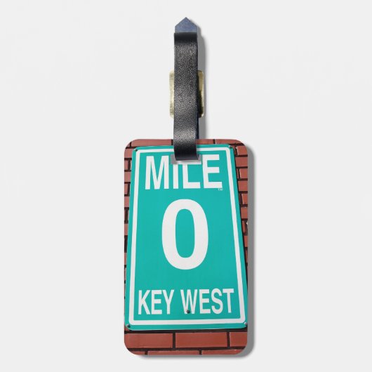 Zeichen der Meilen-Markierungs-0 Gepäckanhänger (Rückseite vertikal)