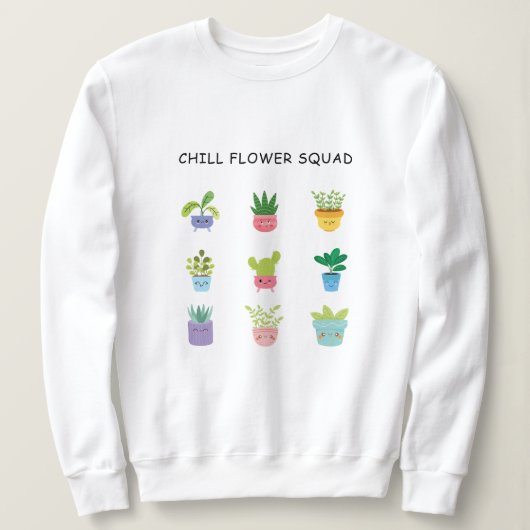 Zeichen der niedlichen Blume Sweatshirt (Design vorne)