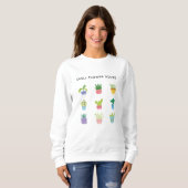 Zeichen der niedlichen Blume Sweatshirt (Vorne ganz)