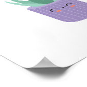Zeichen der niedlichen Summer Potted-Pflanze Poster (Ecke)