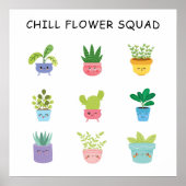 Zeichen der niedlichen Summer Potted-Pflanze Poster (Vorne)