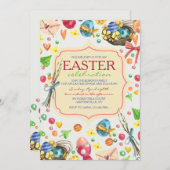 Zeichen der Ostereinladung Einladung (Vorne/Hinten)