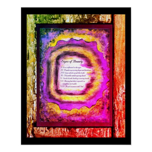 Zeichen der Schönheit Poster (Vorderseite)