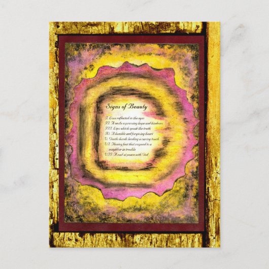 Zeichen der Schönheit Postkarte (Vorderseite)