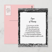 Zeichen der Schönheit Postkarte (Vorne/Hinten)