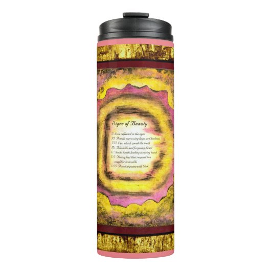 Zeichen der Schönheit Thermosbecher (Vorderseite)