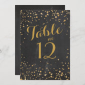 Zeichen der Tischnummer von Sparkle-Glitzer (Vorne/Hinten)