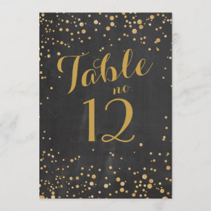 Zeichen der Tischnummer von Sparkle-Glitzer