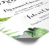 Zeichen der tropischen grünen Signatur Poster (Ecke)