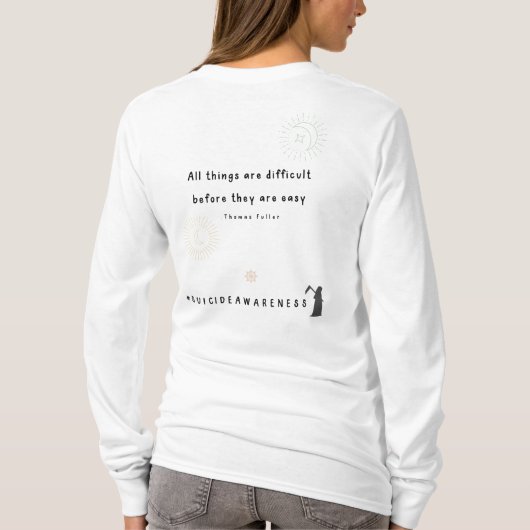 Zeichen der Universum Suizidprävention T-Shirt (Rückseite)