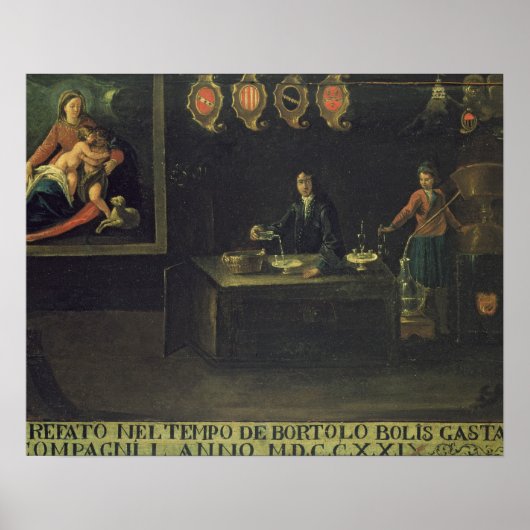 Zeichen der Venezianischen ApothekerGilde, 1729 (P Poster (Vorne)